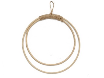 Dubbele rattan ring 36 cm