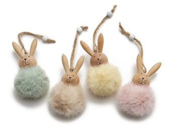 Hanger Fluffy Konijn Groen