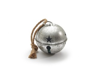 Jingle Bel zilver 10 cm
