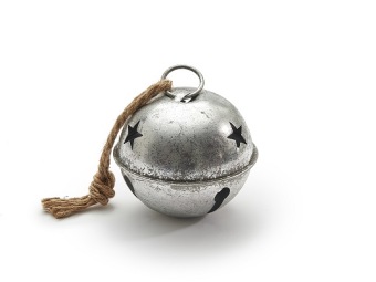 Jingle Bel zilver 12 cm