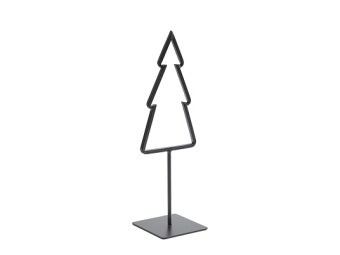 Kerstboom op voet zwart 35 cm