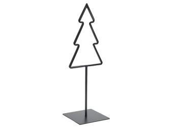 Kerstboom op voet zwart 44 cm