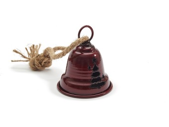 Kerstklok 'Jingle' robijn 9 cm