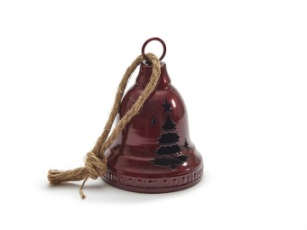 Kerstklok 'Jingle' robijn 13 cm