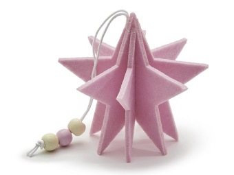 Hanger Ster 3D 'Snoozle' blush 9 cm