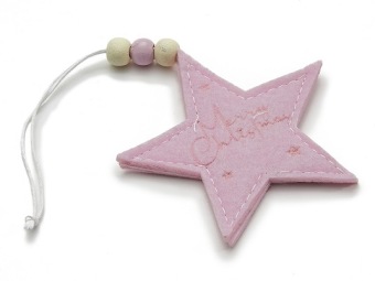 Hanger Ster 'Snoozle' blush 9 cm