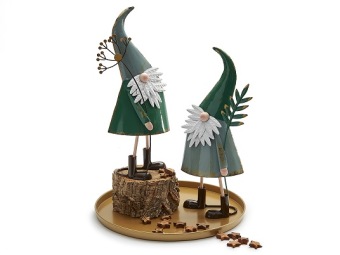 Tafeldecoratie Gnoom Met Bloem 'Twins' 45 cm