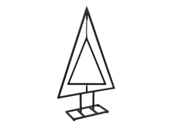 Kerstboom op voet dubbel zwart 40 cm