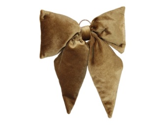 Decoratieve Kerststrik Velour Goud