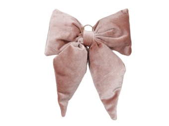 Decoratieve Kerststrik Velour Roze