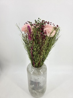 Shola Flower Boeket 50 cm Roze/Groen