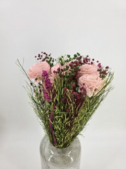 Shola Flower Boeket 50 cm Roze/Groen