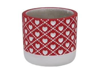 Cement plantenpot hartjes Ø8.5 cm