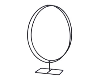 Ei op voet 3D 36x53 cm zwart