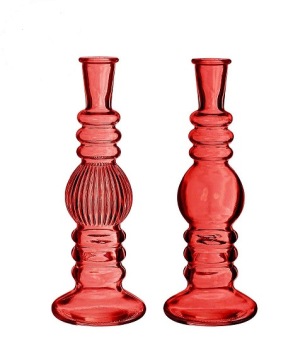 Gekleurde Glazen Fles Florence Rood
