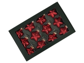 Kerststerretjes In Glas 40 mm 12 st Red Combi