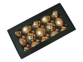 Kerstballetjes In Glas 40 mm 15 st Gold Combi