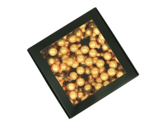 Kerstballetjes In Glas Op Draad 20mm 24st Gold Opal