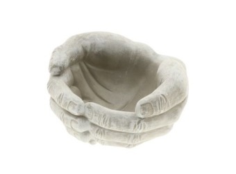 Plantenpot 'Handen' cement 15 cm