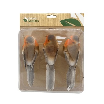 Vogels Oranje 14 cm 3 st.
