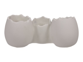 Cement Plantenpot Ei Wit II