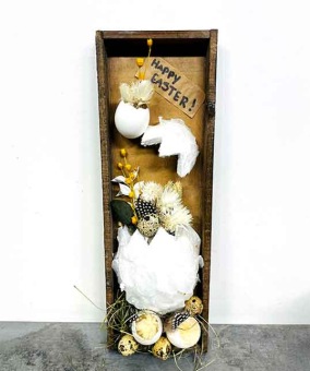 Compleet bloemschikpakket paasschilderij DIY