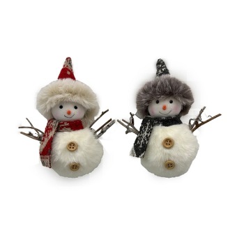 Hanger Sneeuwman Rood 13 cm