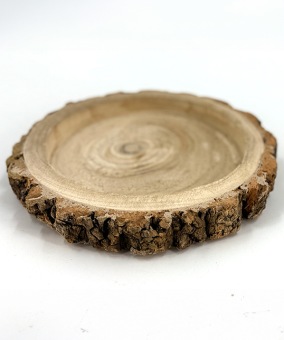 Paulownia Schaal Met Schors Ø24 - decoratie - bloemschikken