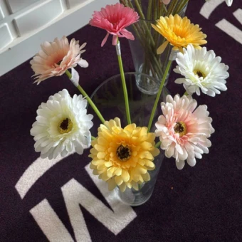 Kunstbloem Gerbera Wit