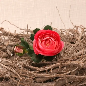 Kunstbloem Ranonkel Framboos