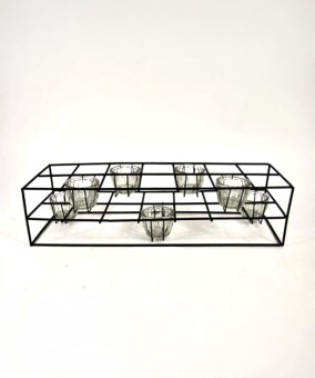 Theelichthouder 7 kaarsjes 45x14x11cm