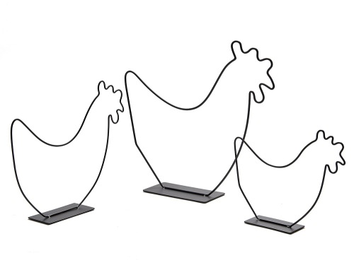 Kip op voet 19 cm zwart