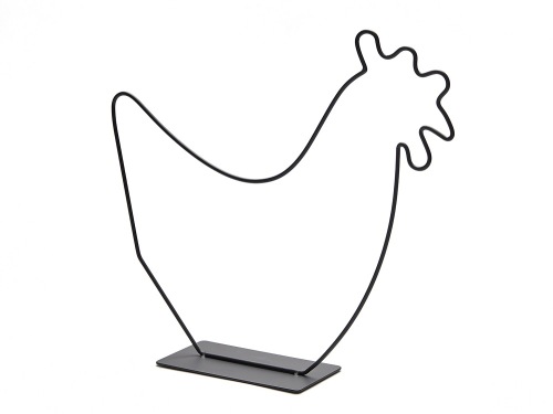 Kip op voet 32 cm zwart