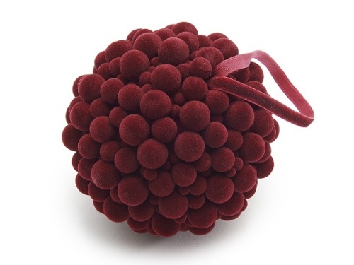 Hanger Bal 'Marbles' Robijn 10 cm