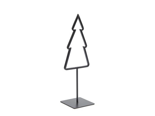 Kerstboom op voet zwart 35 cm
