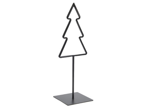 Kerstboom op voet zwart 44 cm