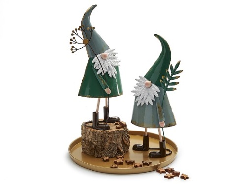 Tafeldecoratie Gnoom Met Bloem 'Twins' 45 cm