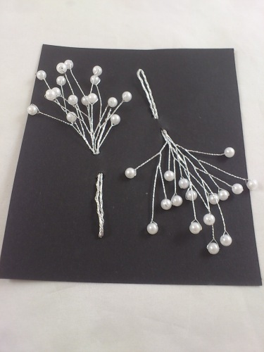 Pearls twig white 6 mm.  2 p.