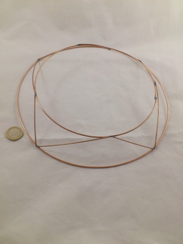 Frame koper Dubbele Kransring 30 cm met opstaande rand