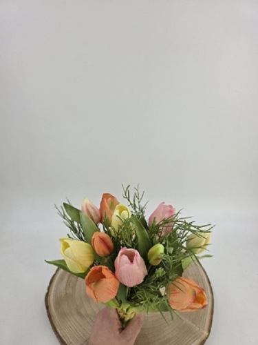 Tulpenbundel 30 cm Wit/Groen