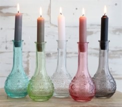 Gekleurde glazen fles paris clear Ø7,5 h.15,8 cm