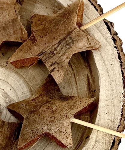 Coco Ster op Steel 5-7 cm 7 st. Naturel