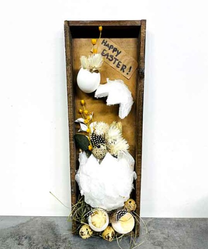 Compleet bloemschikpakket paasschilderij DIY