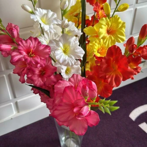 Kunstbloem Gladiool Rood