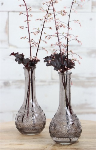 Flasche aus farbigem Glas paris grau Ø7,5 h.15,8 cm