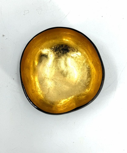 Halve kokosnoot gepolijst goud ⌀13 cm
