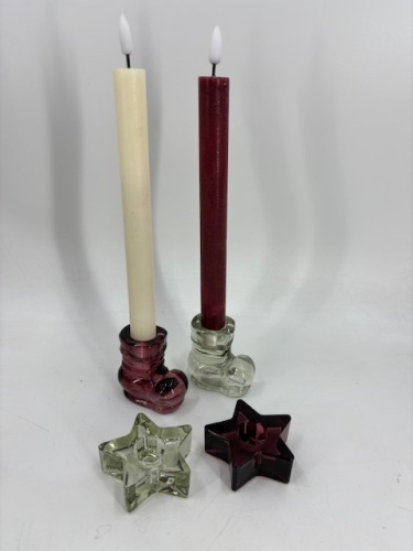 Kaarsenhouder Ster 'Jolly' Robijn