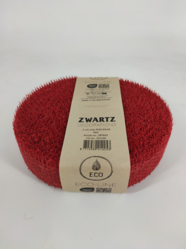 Jute 5 cm 40 m Rood