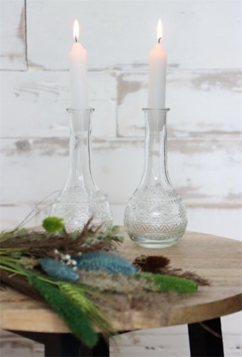 Gekleurde glazen fles paris clear Ø7,5 h.15,8 cm