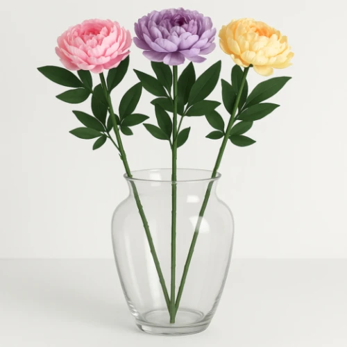 Kunstbloem Pioen Paars